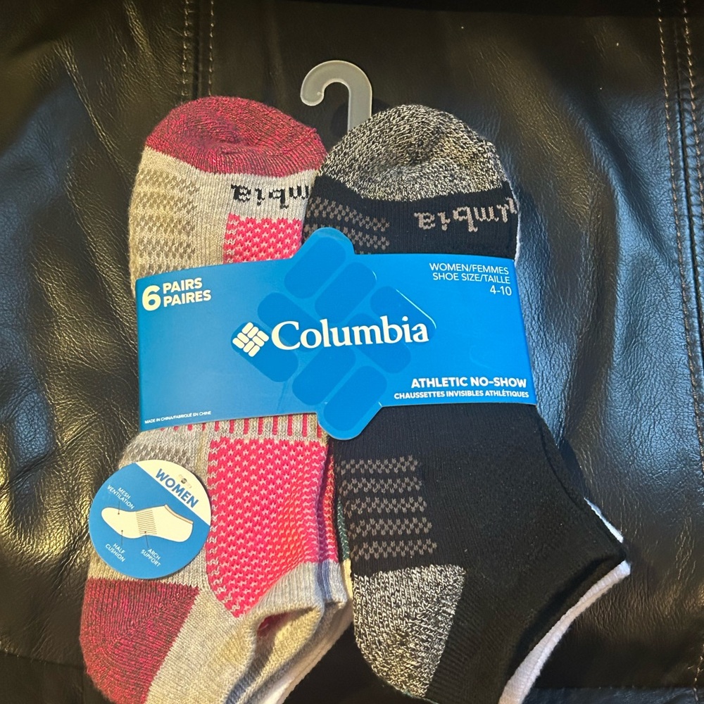Columbia Black and Gray Athletic Socks Performance Fit
